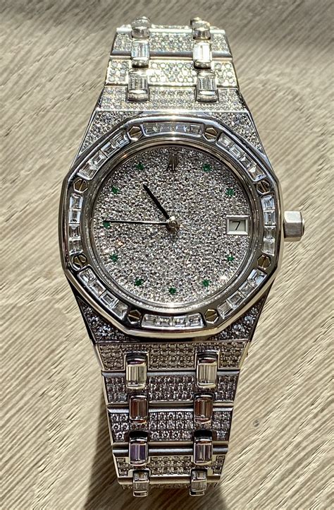 audemars piguet royal oak diamond dial|audemars piguet full diamond price.